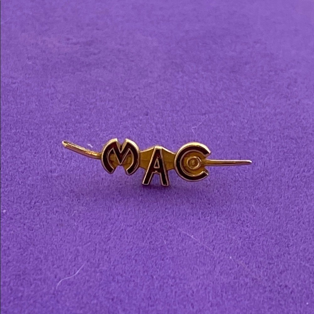 💛 Vintage 10k Gold Filled MAC Logo Pin | Small Collectible Lapel Pin